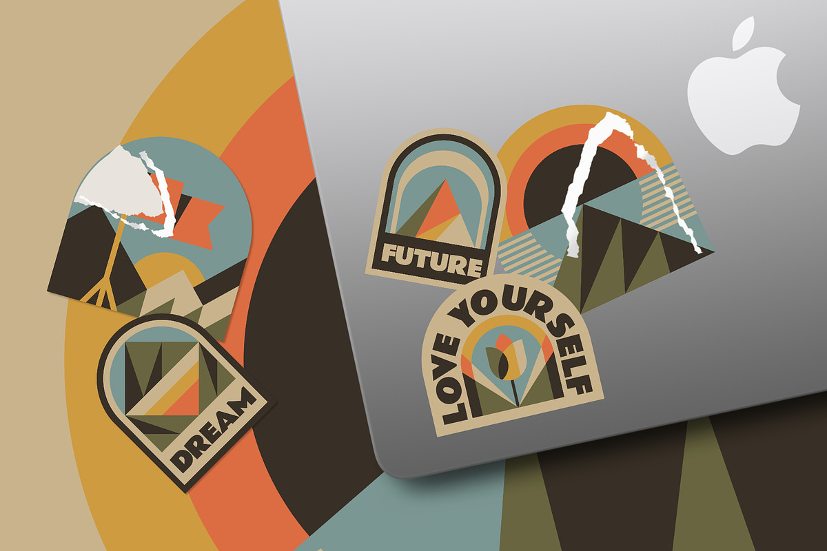 Inspiring Adventure Badges, an Illustration by Firowerk (Photo 5 of 7)