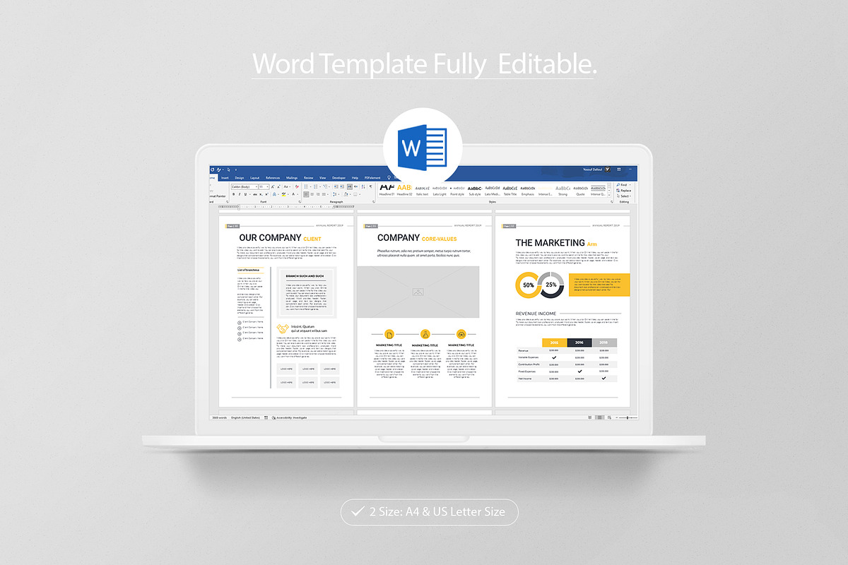Annual Report, Word Template, a Brochure Template by Creativity-Design (Photo 11 of 12)