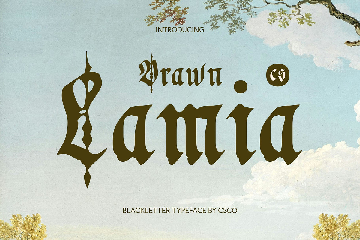 CS Lamia Drawn, a Blackletter Font by Craft Supply Co. (Photo 1 of 8)