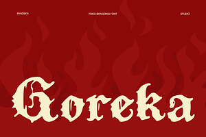 Goreka - Food Branding Font, a Blackletter Font by Pandeka Studio