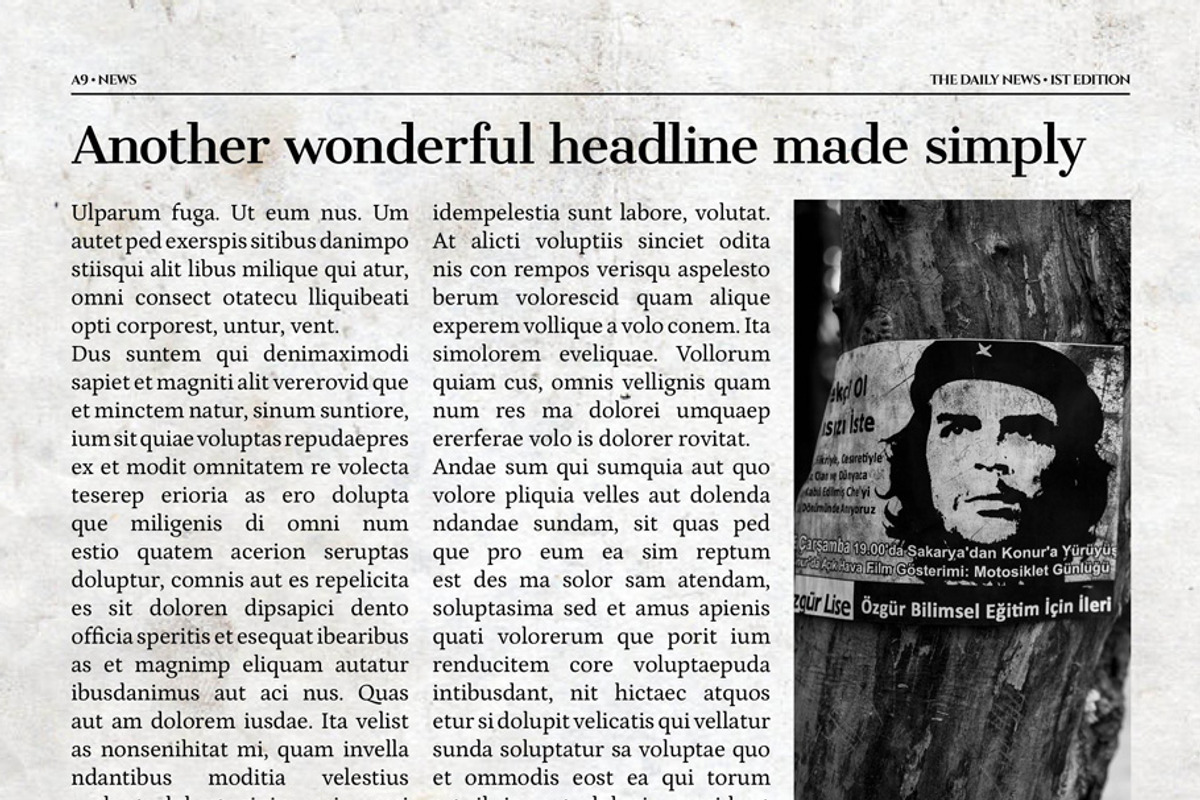 Vintage InDesign Newspaper Template, a Flyer Template by Newspaper Templates (Photo 10 of 12)