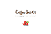Coffee Set WaterColor, a Food Illustration by Ora (Thumbnail 3 of 5)