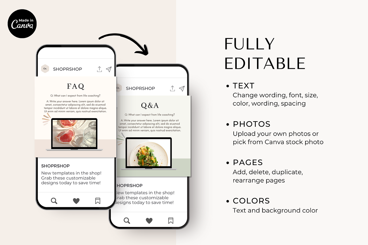 Health Wellness Instagram Templates, a Social Media Template by ShopRShop (Photo 5 of 10)