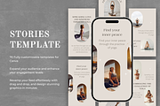 Yoga Instagram Stories Pack Canva, a Social Media Template by VeliusCreativeStudio (Thumbnail 7 of 9)