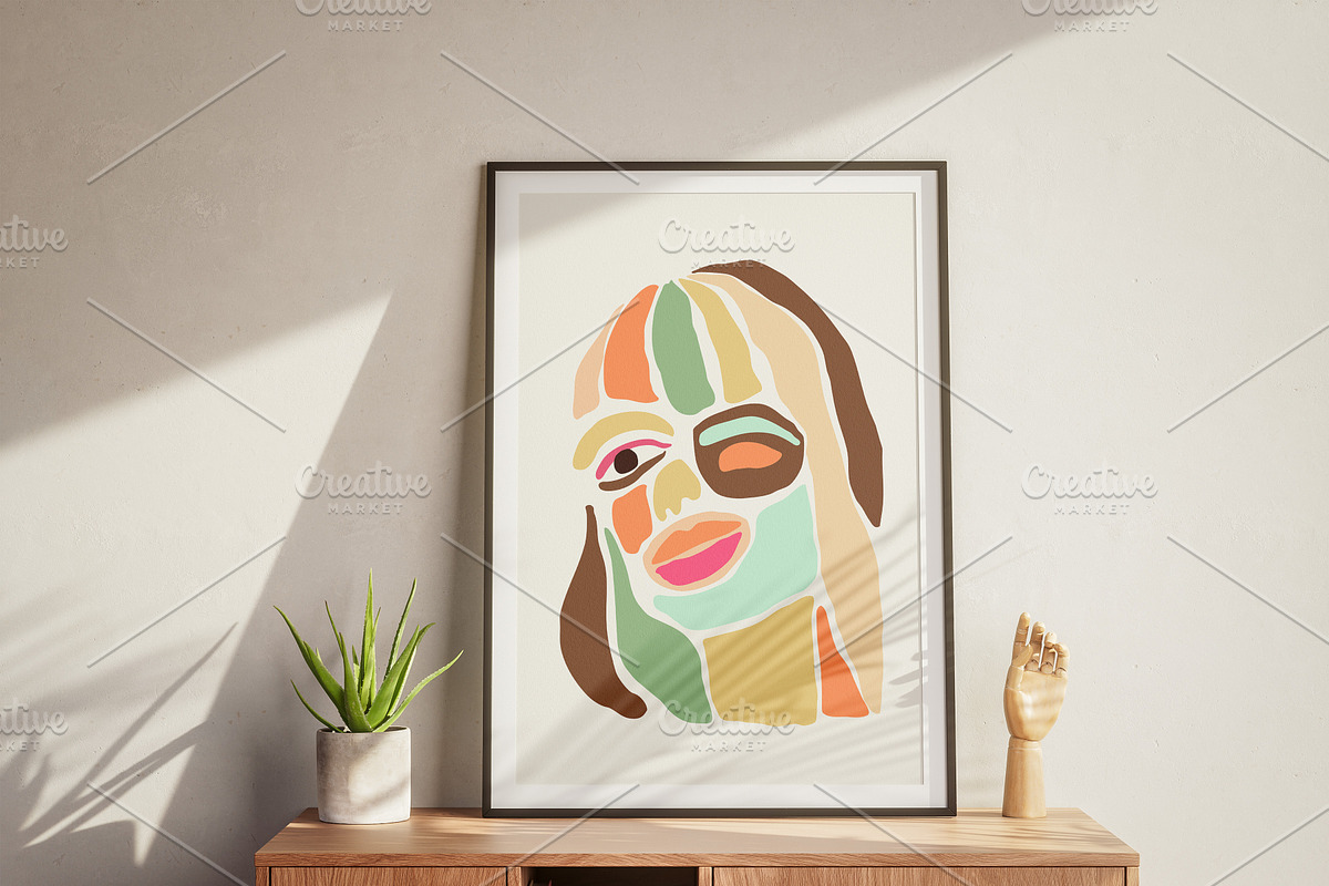 Abstract Face Printable Wall Art, a Background Graphic by C Design Studio (Photo 8 of 16)