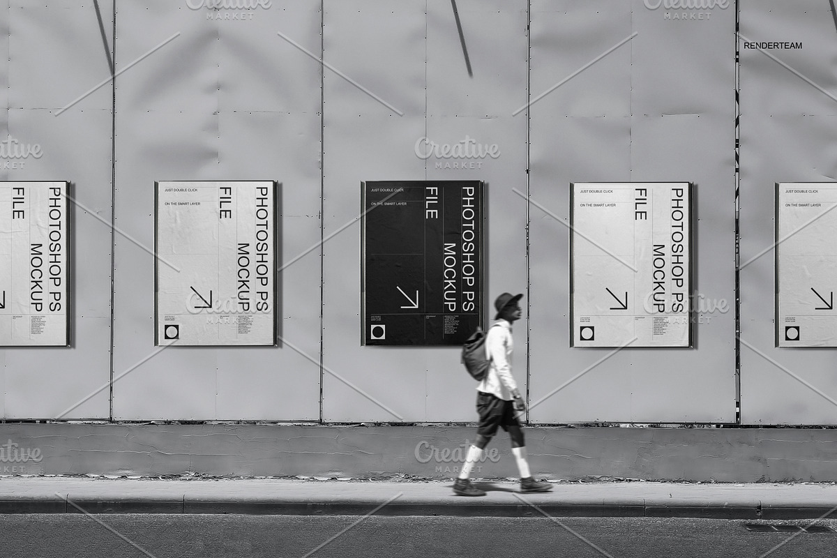 Posters and Billboard Mockup Set, an Advertising Mockup by Renderteam (Photo 12 of 12)