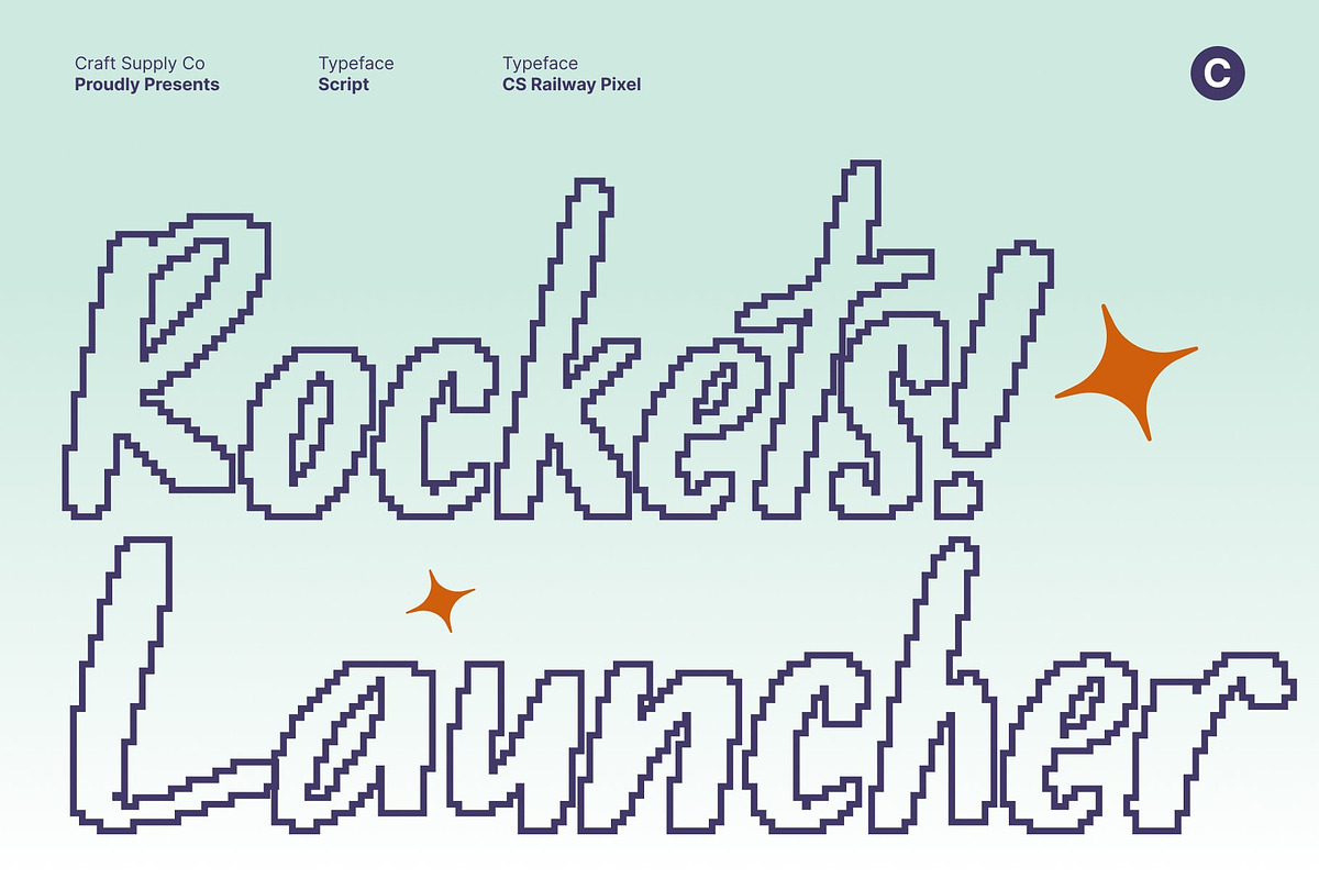 CS Railway Pixel, a Handwritten Font by Craft Supply Co. (Photo 7 of 8)