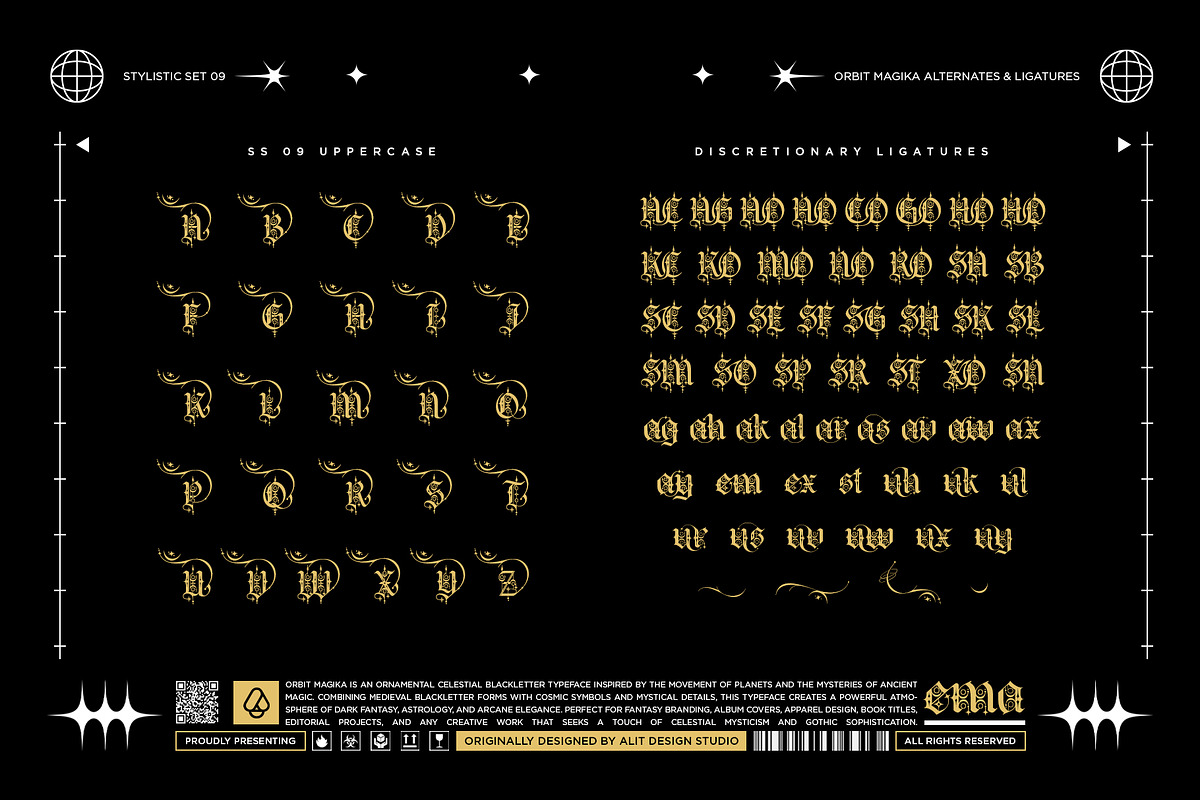 Orbit Magika Typeface, a Blackletter Font by alit design (Photo 15 of 17)