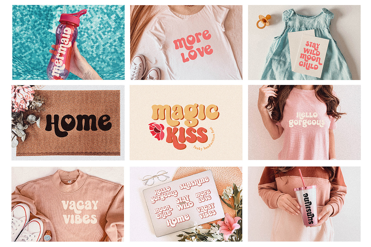 Groovy Bundle - 8 Retro Fonts, a Handwritten Font by BarcelonaShop (Photo 7 of 7)