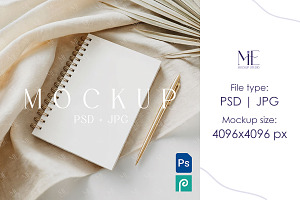 Spiral Notebook Mockup, Planner Mock, a Mockup by Mie Mockup Studio