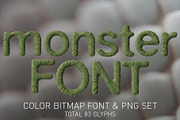 The Monster Bitmap Font & PNGs, a Sans Serif Font by Creative Graphics (Thumbnail 1 of 8)