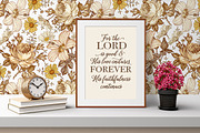 Set Seamless Flowers Rose Hibiscus, a Pattern Graphic by Vintage (Thumbnail 6 of 10)