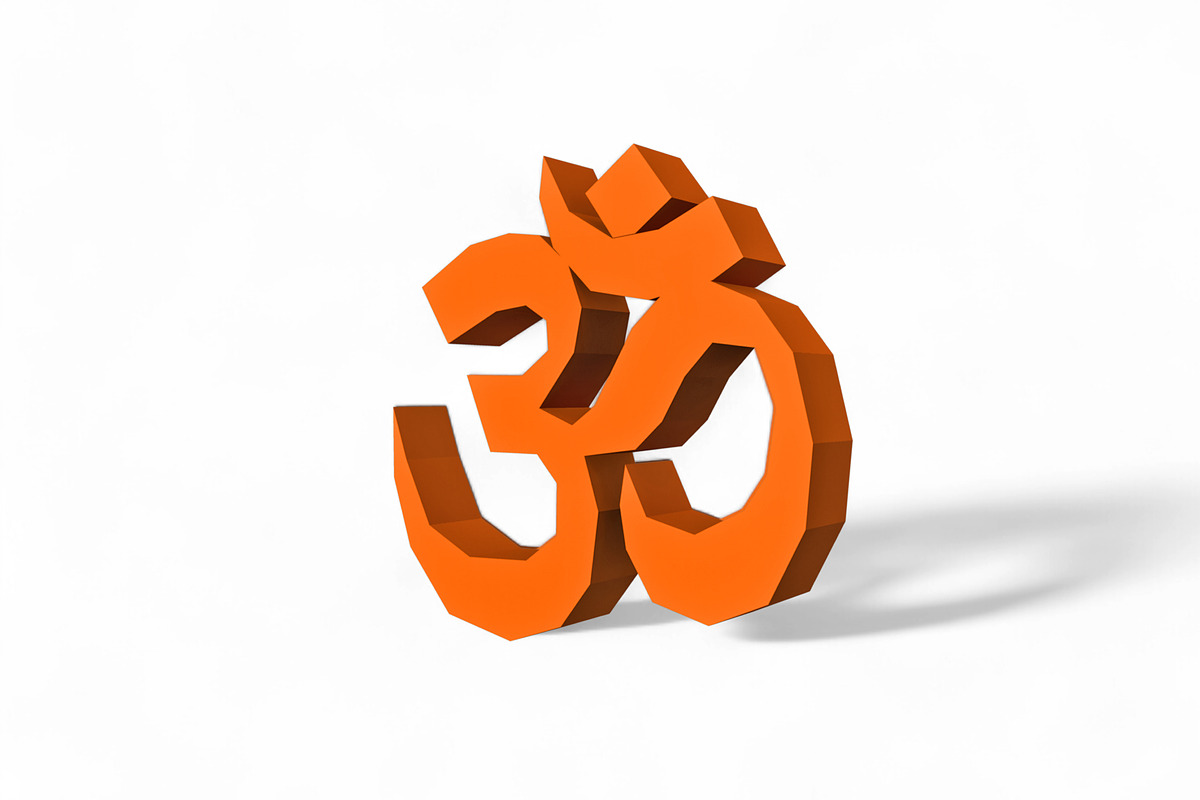 Om Wall art - 3d papercraft, a Print Template by PAPER amaze (Photo 3 of 5)