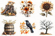 Watercolor Fall Sublimation Clipart, an Illustration by OK Design (Thumbnail 3 of 5)