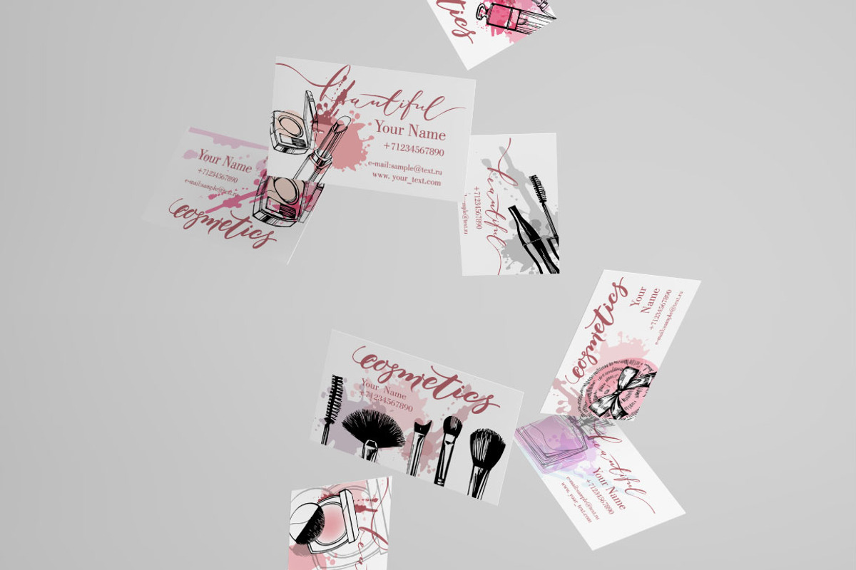 Templates  Makeup business card., a Business Card Template by Gulnara Khadeeva (Photo 5 of 10)