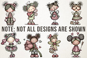 Quirky Valentine Fairy Clip Art, an Illustration by RobertsArt (Thumbnail 7 of 7)
