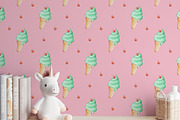 Lime cream summer seamless patterns, a Pattern Graphic by Dreamline Desings (Thumbnail 7 of 9)