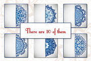 Vintage greeting cards with mandala, a Business Card Template by BEZIL-ART (Thumbnail 3 of 7)