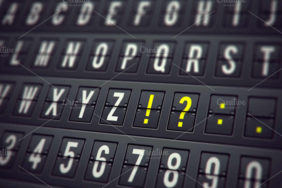 Airport Table Alphabet Set