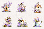 Spring Bird house Bundle Clipart, an Illustration by CreationArt (Thumbnail 5 of 7)