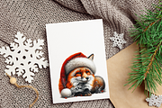 SANTA CHRISTMAS FOX CLIPART PACK, an Animal Illustration by Daring Digies (Thumbnail 4 of 4)