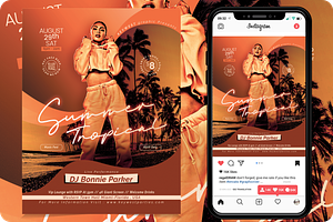 Summer Tropical Flyer, a Flyer Template by regalDRAW