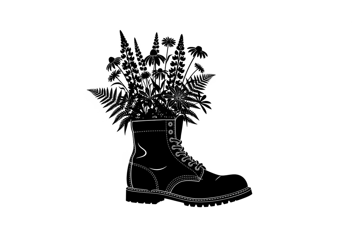 Floral Boot Silhouette Bundle, an Illustration by Gaye Art (Photo 27 of 31)
