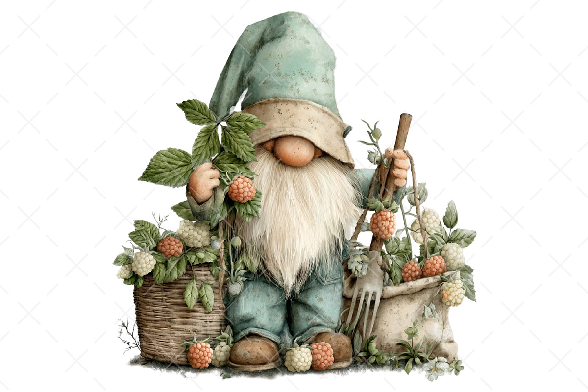 Whimsical Summer Gnome Clipart Png, an Illustration by Craft Nest (Photo 10 of 12)