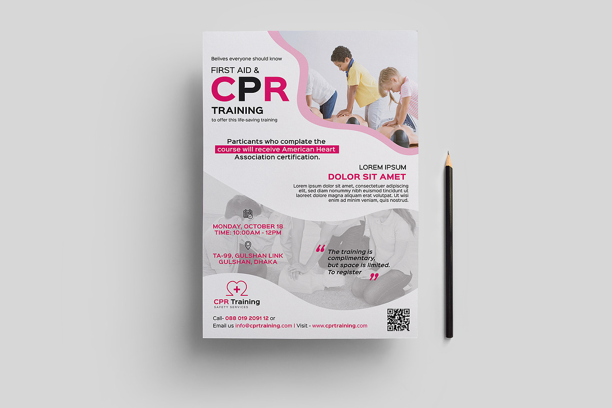 CPR Training Flyer, a Flyer Template by ideaz_sabbir (Photo 4 of 6)