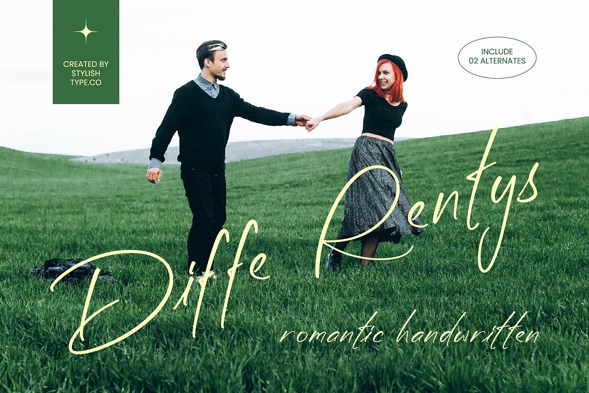 Diffe Rentys Romantic Handwritten, a Script Font by stylishtype.co (Photo 1 of 10)
