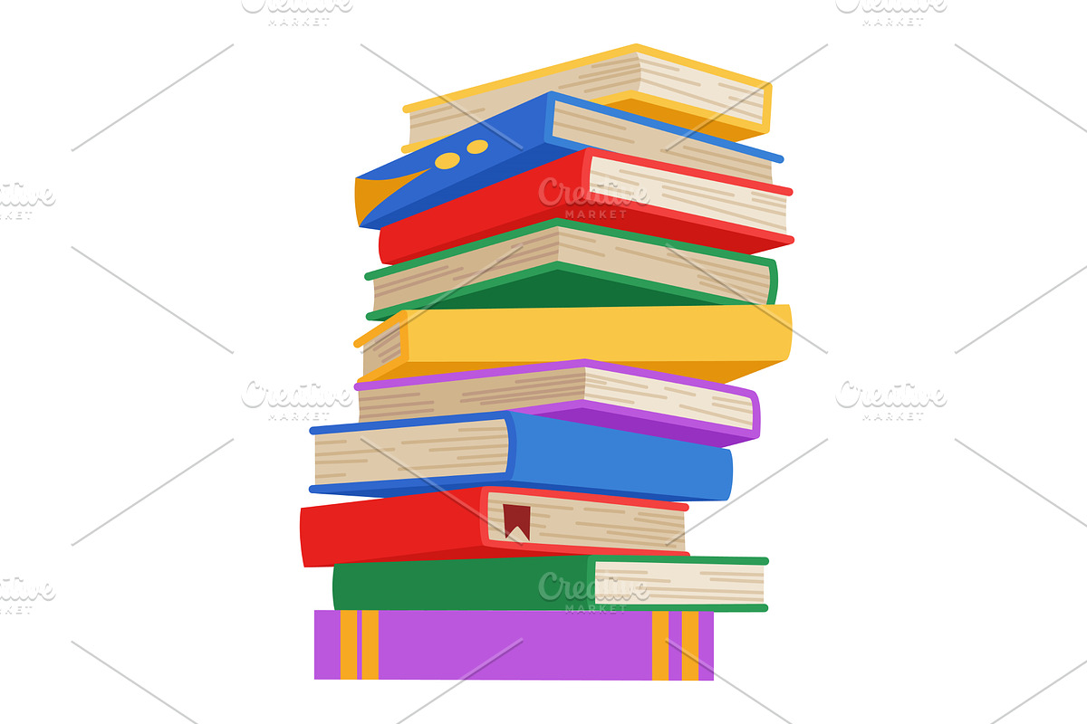 High book stacks or pile, an Object Illustration by Things for designers