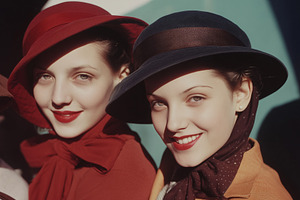 Vintage Ladies Wearing Hats 1930s, a Person Photo by k.tay