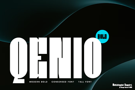 Qenio - Bold Sans Serif Font, a Sans Serif Font by QR Design Studio