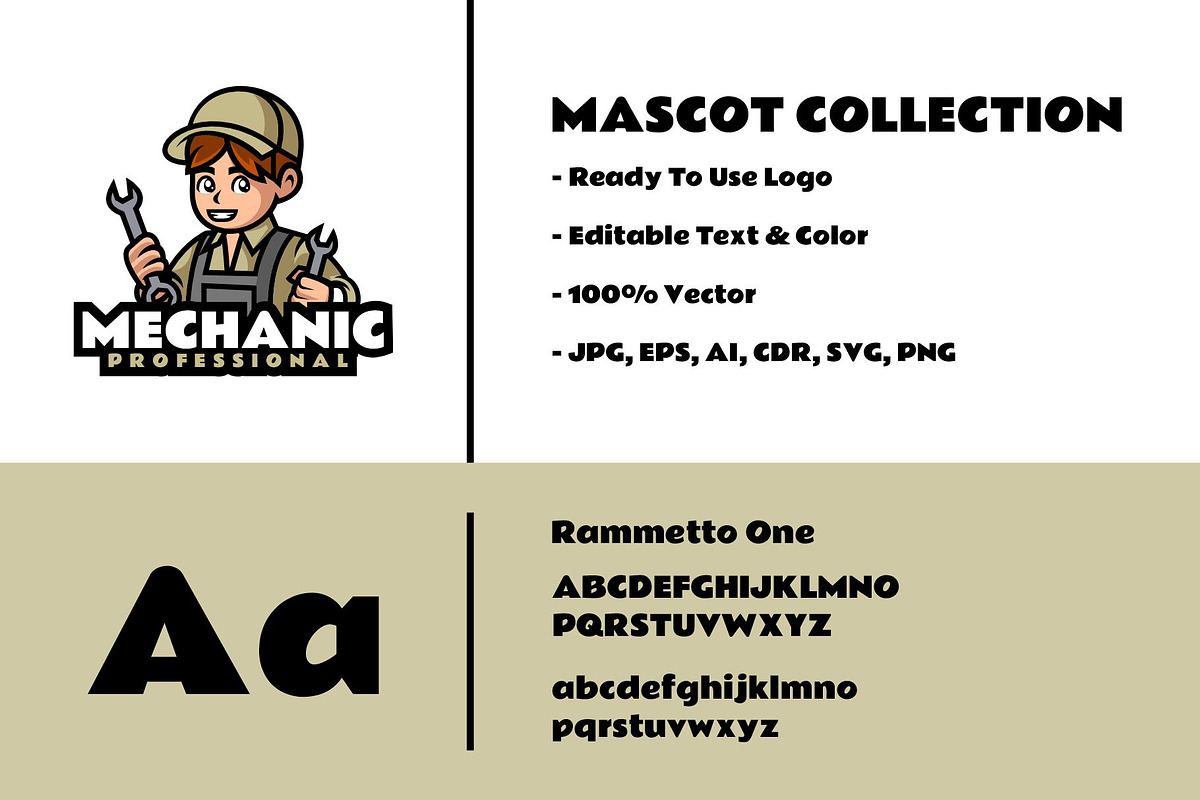 Mascot Mechanic Logo Design, a Branding & Logo Template by Artnivora.Std (Photo 2 of 4)