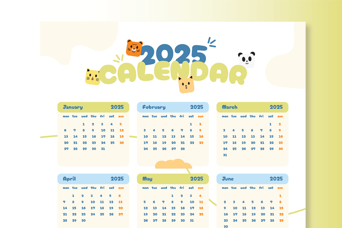 Calendar 2025, a Poster Template by nyilstudio (Photo 2 of 3)