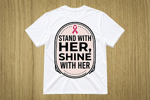 Breast cancer warrior t-shirt design
