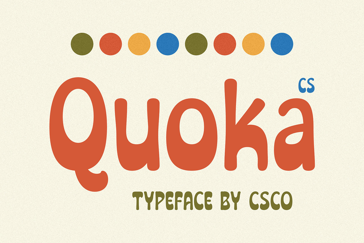 CS Quoka – Groovy Font, a Sans Serif Font by Craft Supply Co. (Photo 1 of 8)
