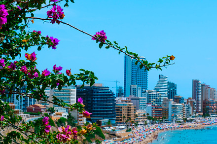 view over main beach of Calpe, in Valencia, Spain, a Photo by Nito