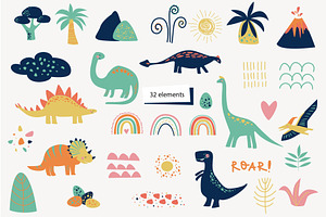 Funny Dino - Illustrations Patterns