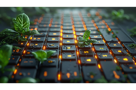 The keypad with the ecology button -, a Technology Photo by ZinetroN