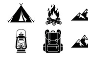 Camping Adventure Silhouette Icon, an Illustration by Artivon (Thumbnail 38 of 51)