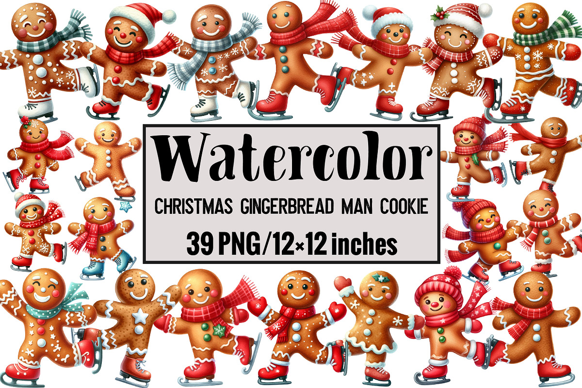 Christmas Gingerbread Man Cookie, an Illustration by Design Market (Photo 1 of 3)