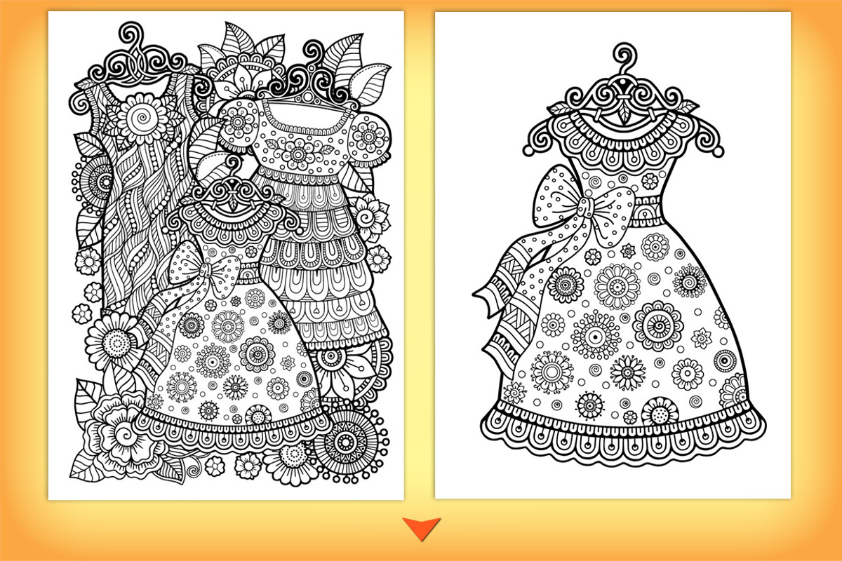 Vintage Coloring For Woman, an Illustration by Nataliia Toporovska (Photo 2 of 4)
