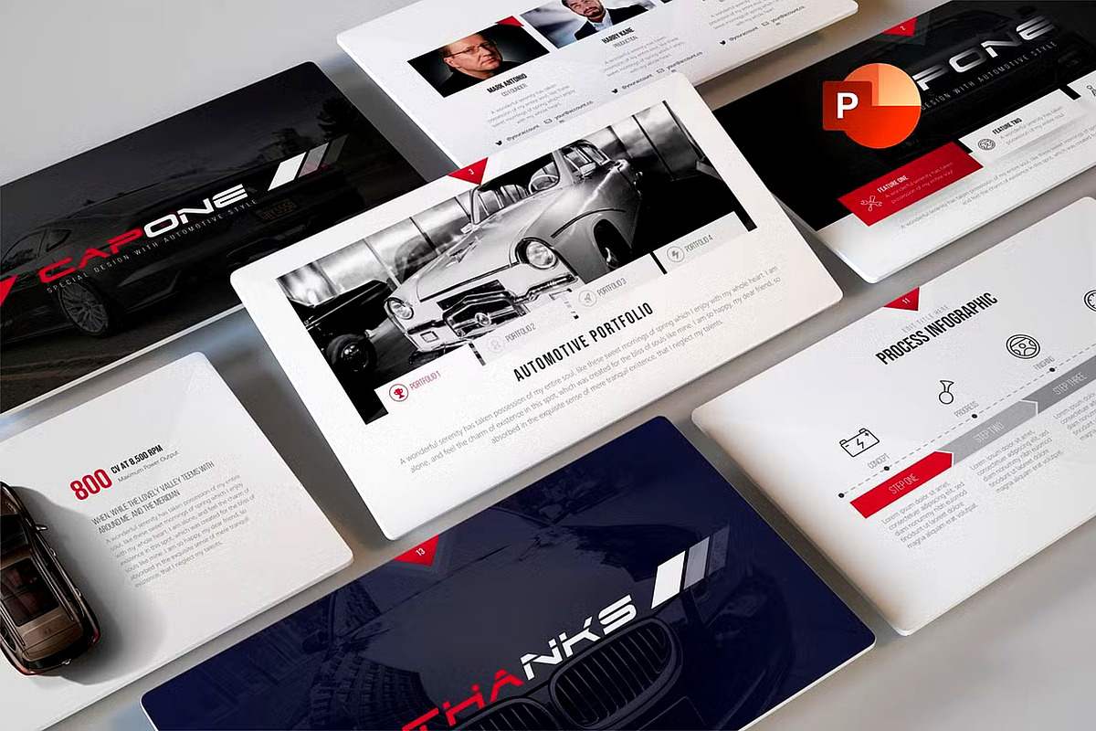 Automotive PowerPoint Presentation, a Presentation Template by PaperMoon (Photo 1 of 3)