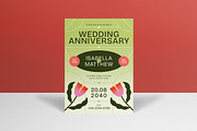 Green Modern Anniversary Invitation, an Invitation Template by graphicook (Thumbnail 1 of 3)