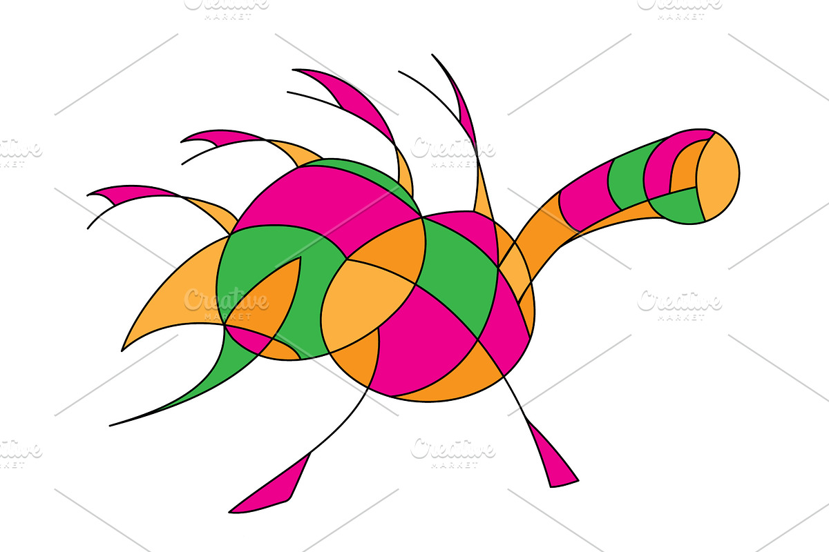 Abstract painting of a turtle, an Animal Illustration by DutchDigitalDesign (Photo 2 of 2)