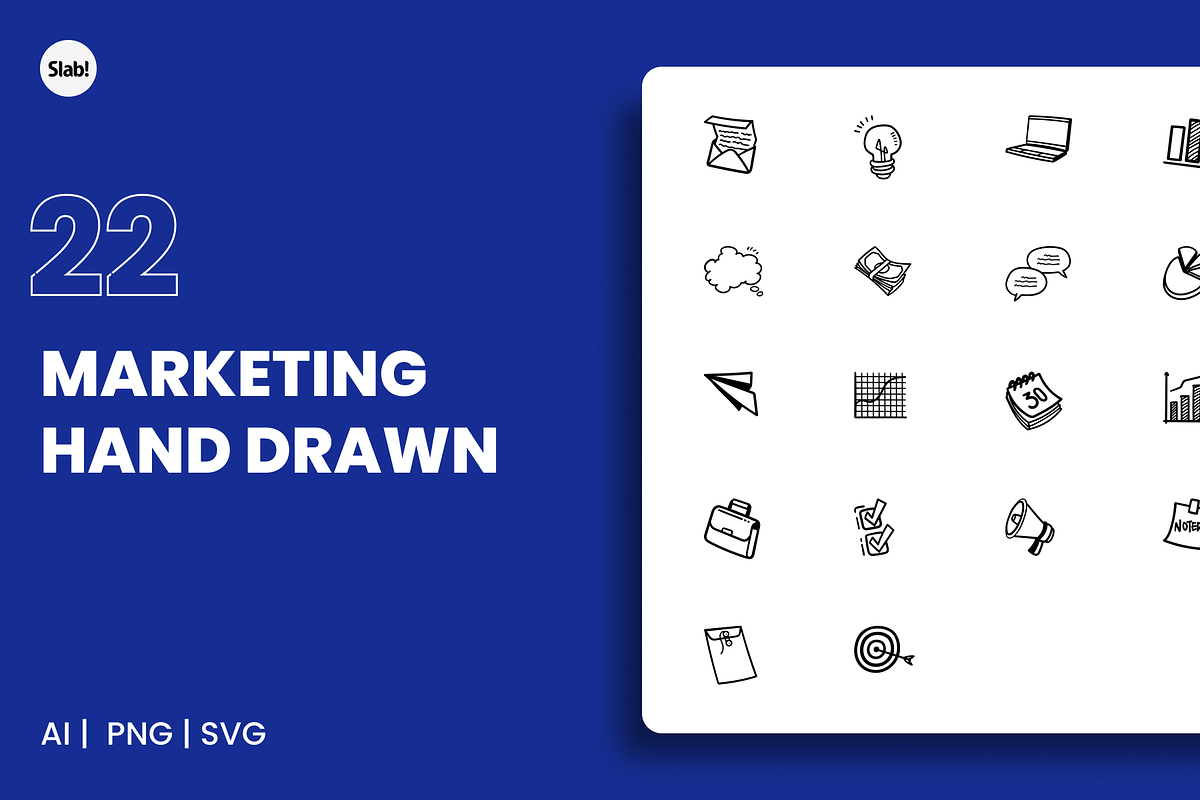 Marketing Hand Drawn Icon, an Object Graphic by SLAB! Design (Photo 1 of 4)