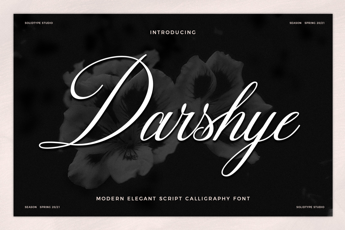 Darshye Script, a Script Font by Solidtype (Photo 1 of 7)
