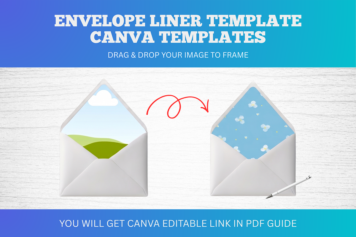 Canva Envelope Liner Template, a Card Template by Snapybiz (Photo 5 of 9)
