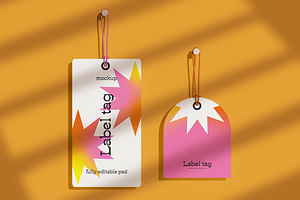 Two Hanging Tags Mockup